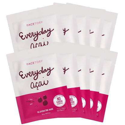 K Beauty Face Mask Skin Care - Everyday LEMON Brightening Sheet Mask | Plant-Based with Lemon Extract (5 Pack)