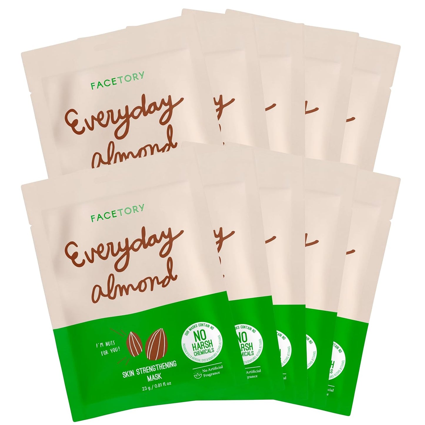 K Beauty Face Mask Skin Care - Everyday LEMON Brightening Sheet Mask | Plant-Based with Lemon Extract (5 Pack)