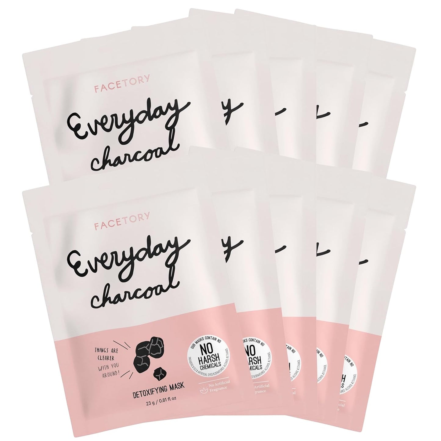 K Beauty Face Mask Skin Care - Everyday LEMON Brightening Sheet Mask | Plant-Based with Lemon Extract (5 Pack)