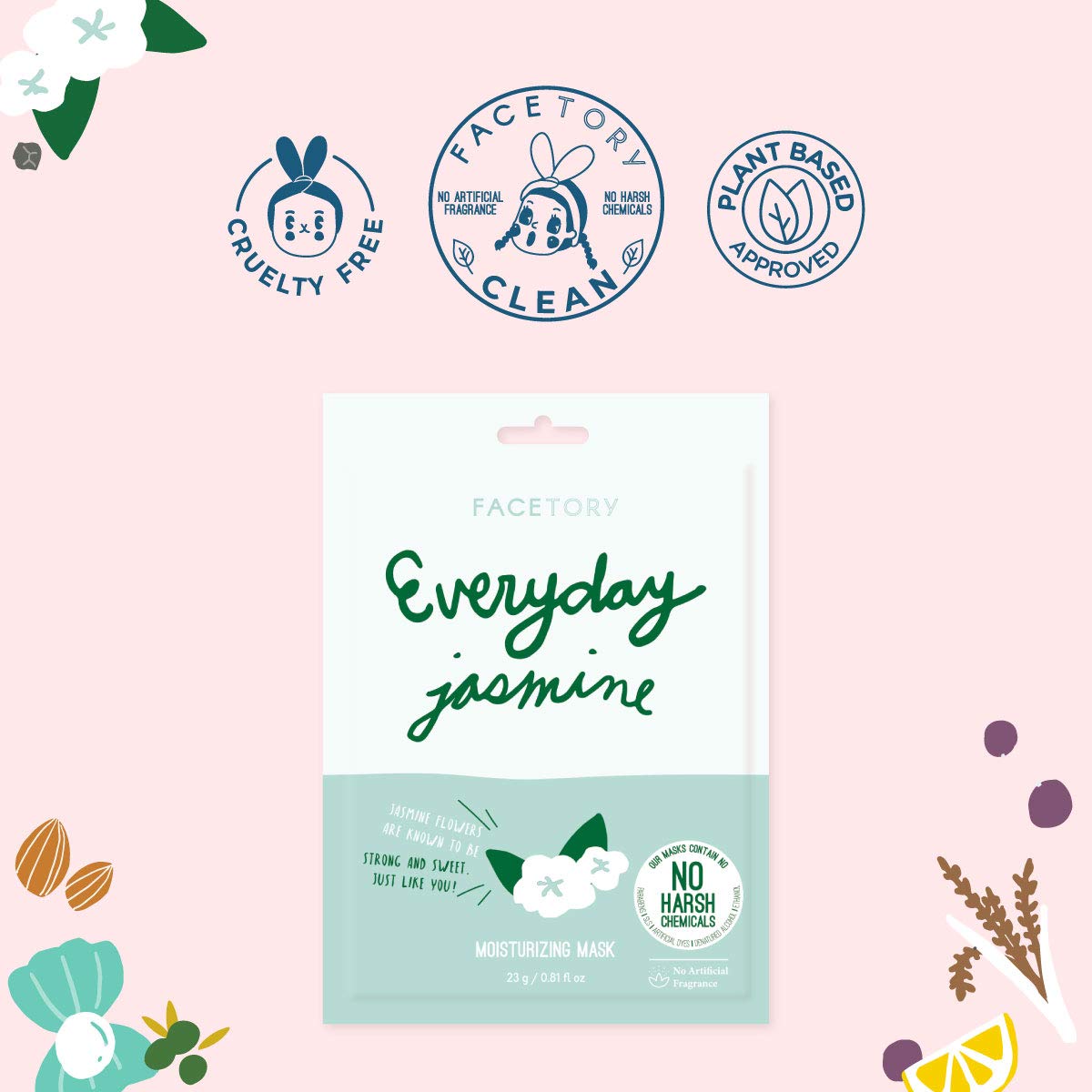 K Beauty Face Mask Skin Care - Everyday LEMON Brightening Sheet Mask | Plant-Based with Lemon Extract (5 Pack)