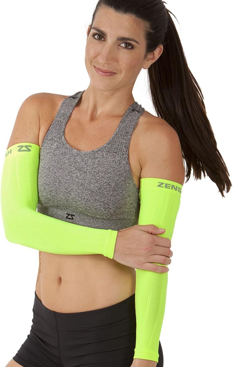Compression Arm Sleeves - Made in USA, Thermal Arm Warmers for Cycling and Running with UV Sun Protection