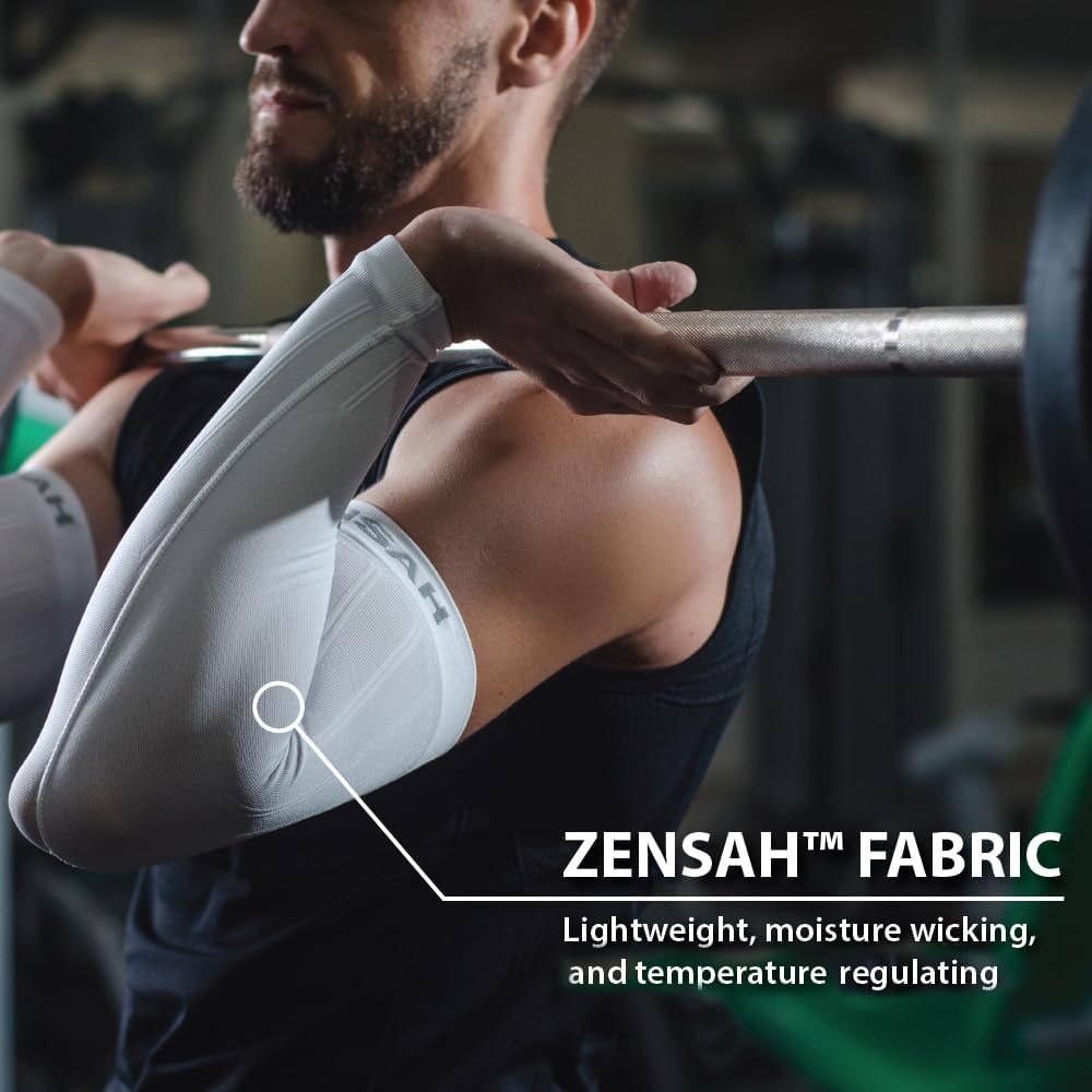 Compression Arm Sleeves - Made in USA, Thermal Arm Warmers for Cycling and Running with UV Sun Protection