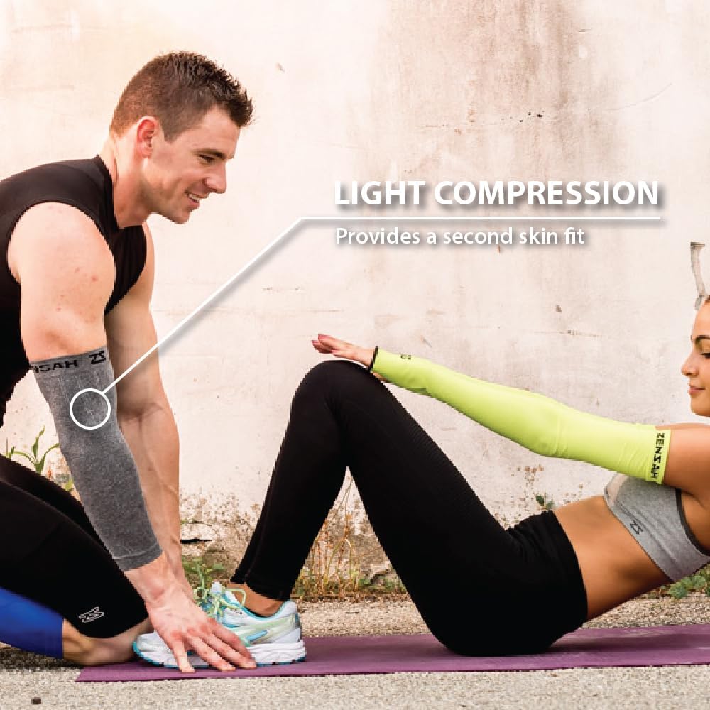 Compression Arm Sleeves - Made in USA, Thermal Arm Warmers for Cycling and Running with UV Sun Protection