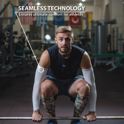 Compression Arm Sleeves - Made in USA, Thermal Arm Warmers for Cycling and Running with UV Sun Protection