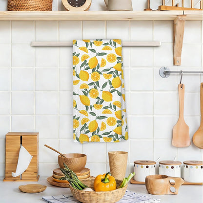 Summer Lemon Kitchen Towels, Lemon Gifts for Women Decor Dish Tea Towels Dishcloth for Kitchen, Summer Fruit Hand Towel for Bathroom, Fruit Lovers Gifts, 16x24 Inch