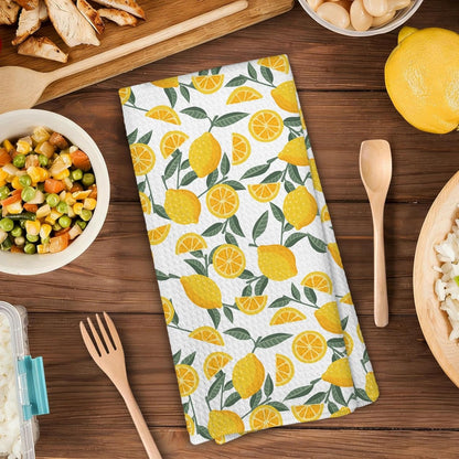 Summer Lemon Kitchen Towels, Lemon Gifts for Women Decor Dish Tea Towels Dishcloth for Kitchen, Summer Fruit Hand Towel for Bathroom, Fruit Lovers Gifts, 16x24 Inch