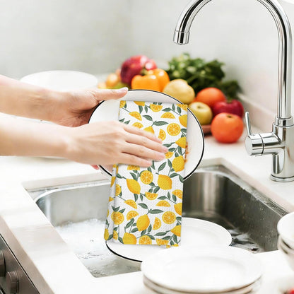 Summer Lemon Kitchen Towels, Lemon Gifts for Women Decor Dish Tea Towels Dishcloth for Kitchen, Summer Fruit Hand Towel for Bathroom, Fruit Lovers Gifts, 16x24 Inch