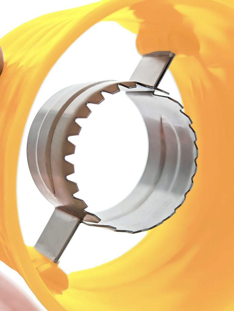 Stainless Steel Corn Cob Peeler with Sharp Serrations and Textured Grip - Yellow - CCP32