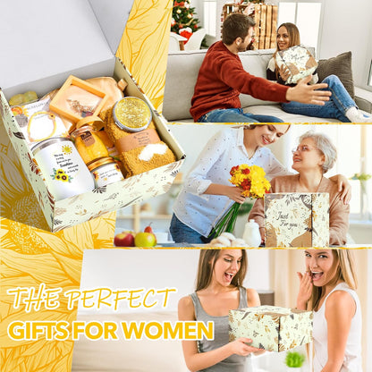 Self Care Gifts for Women, Sunflower Get Well Soon Gifts for Women Recovery After Surgery Care Package, Birthday Gifts Spa Gift Baskets Inspirational Gift Christmas Gift for Mom Sister Best Friends