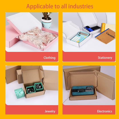 Small Yellow Shipping Packaging Boxs 20pcs Shipping Boxs L6xW6xH2 inch Suitable E-Commerce Packaging