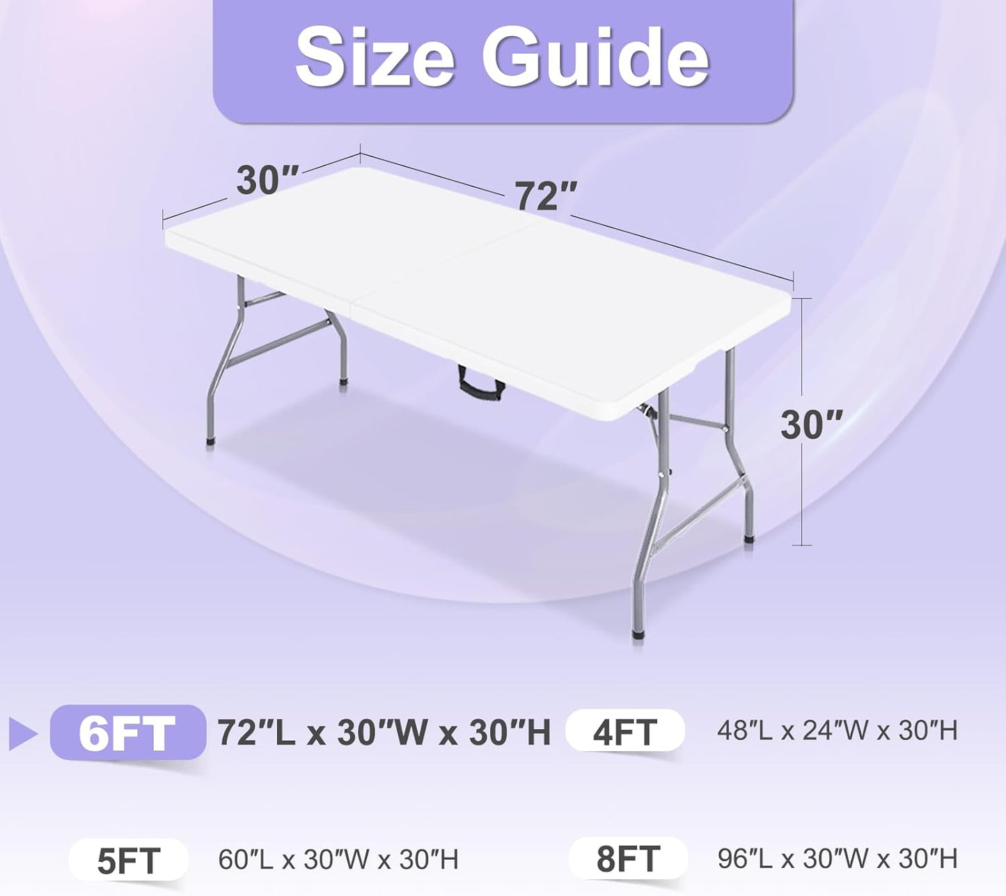 6 FT Yellow Spandex Table Cover Stretch Fitted Wrinkle Resistant Tablecloth Reuse for Rectangular Folding Table Patry Event Wedding Banquet