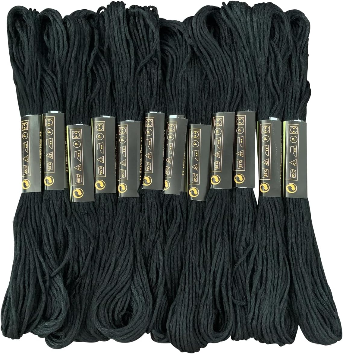 12 Skeins Embroidery Floss Yellow Color, Friendship Bracelet String Cross Stitch Embroidery Thread Floss Bracelet Making Yarn, Craft Floss（Yellow）