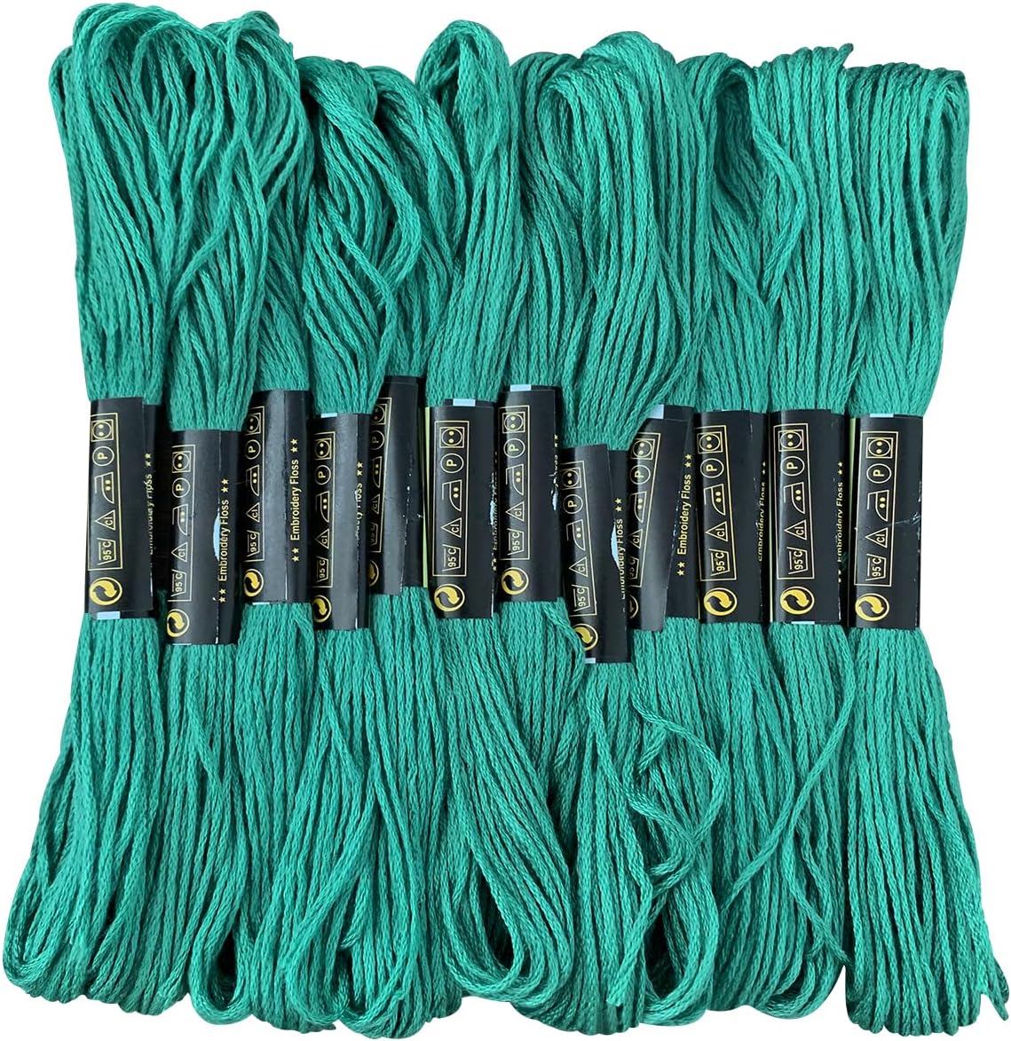 12 Skeins Embroidery Floss Yellow Color, Friendship Bracelet String Cross Stitch Embroidery Thread Floss Bracelet Making Yarn, Craft Floss（Yellow）