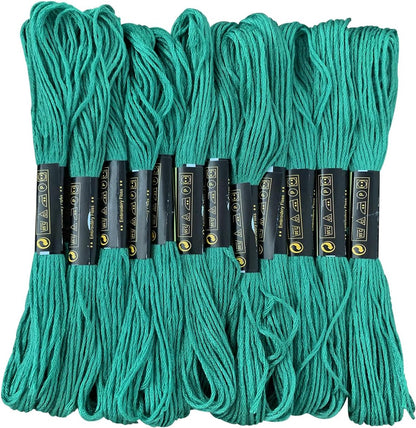 12 Skeins Embroidery Floss Yellow Color, Friendship Bracelet String Cross Stitch Embroidery Thread Floss Bracelet Making Yarn, Craft Floss（Yellow）