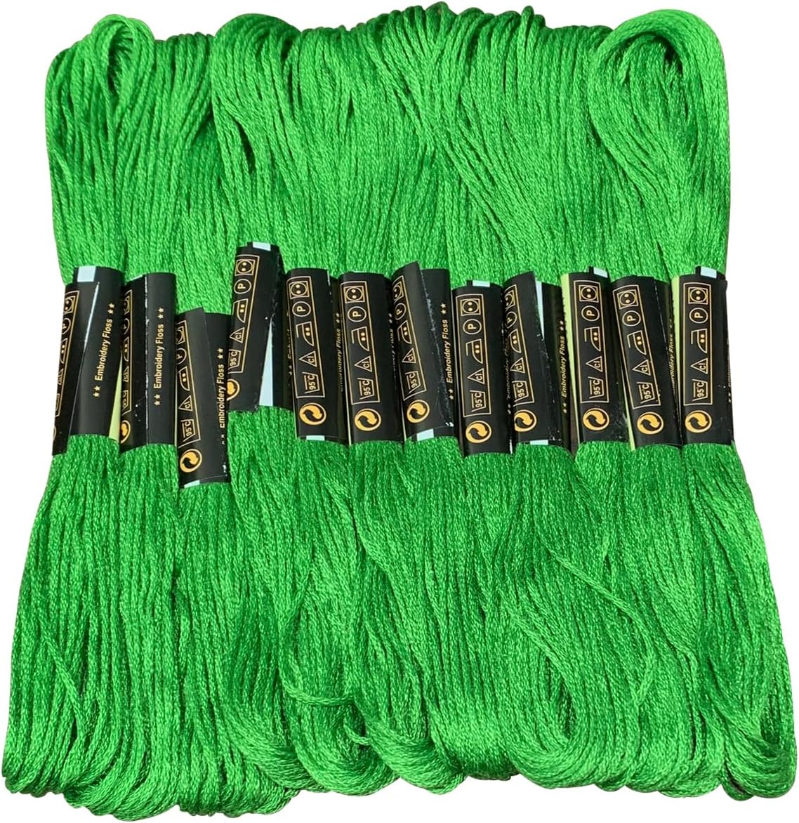 12 Skeins Embroidery Floss Yellow Color, Friendship Bracelet String Cross Stitch Embroidery Thread Floss Bracelet Making Yarn, Craft Floss（Yellow）