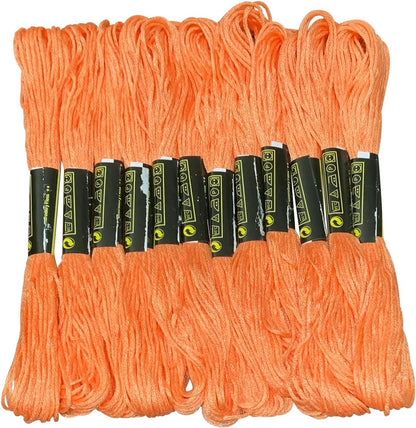 12 Skeins Embroidery Floss Yellow Color, Friendship Bracelet String Cross Stitch Embroidery Thread Floss Bracelet Making Yarn, Craft Floss（Yellow）