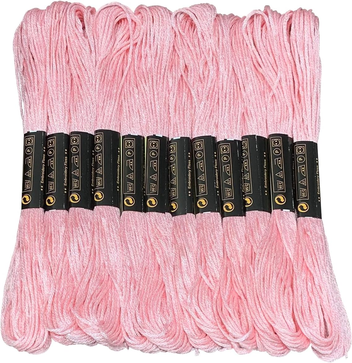 12 Skeins Embroidery Floss Yellow Color, Friendship Bracelet String Cross Stitch Embroidery Thread Floss Bracelet Making Yarn, Craft Floss（Yellow）