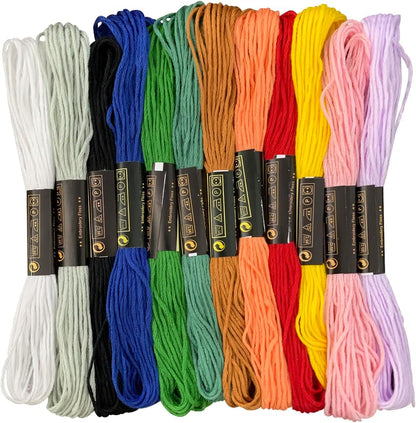 12 Skeins Embroidery Floss Yellow Color, Friendship Bracelet String Cross Stitch Embroidery Thread Floss Bracelet Making Yarn, Craft Floss（Yellow）