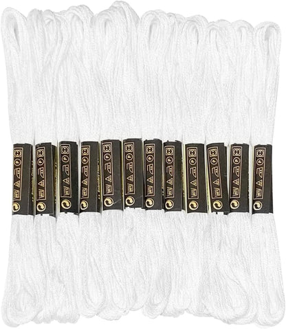 12 Skeins Embroidery Floss Yellow Color, Friendship Bracelet String Cross Stitch Embroidery Thread Floss Bracelet Making Yarn, Craft Floss（Yellow）