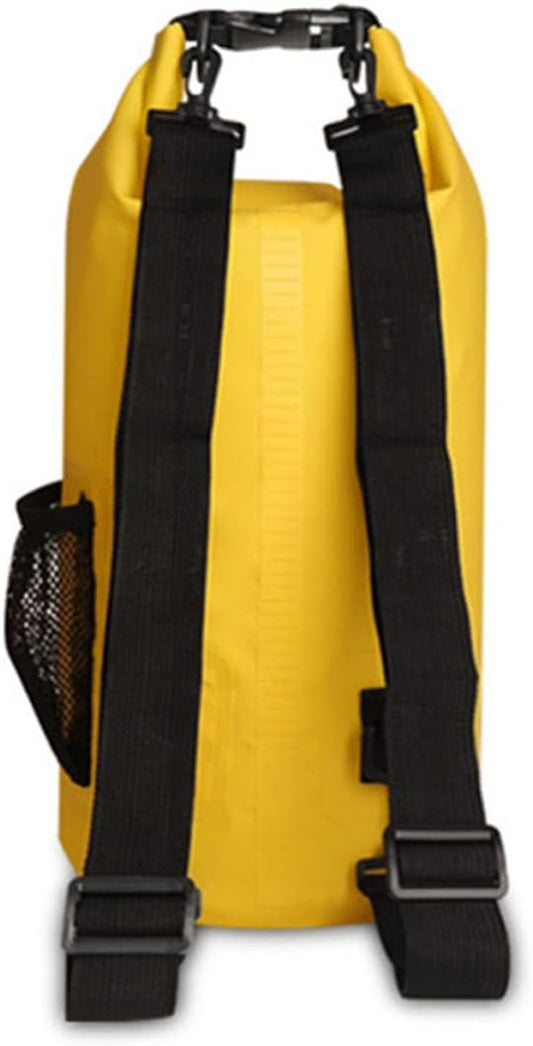 Inflatable Waterproof Dry Bag 10l Pvc Mesh Fabric Yellow | Floating Gear Pouch for Canoeing and Sailing, Lightweight Personal-item Holder, 500d Build for Boating Use