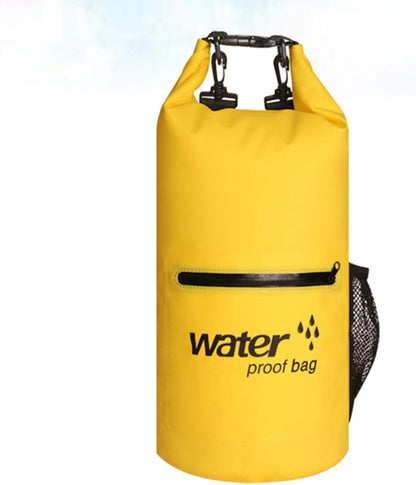 Inflatable Waterproof Dry Bag 10l Pvc Mesh Fabric Yellow | Floating Gear Pouch for Canoeing and Sailing, Lightweight Personal-item Holder, 500d Build for Boating Use