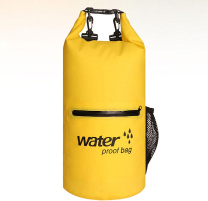 Inflatable Waterproof Dry Bag 10l Pvc Mesh Fabric Yellow | Floating Gear Pouch for Canoeing and Sailing, Lightweight Personal-item Holder, 500d Build for Boating Use