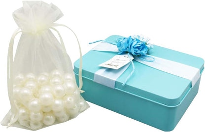 HRX Package Organza Bags 4x6 inch 100pcs, Mesh Jewelry Pouches Candy Drawstring Gift Bags Small Sachet for Christmas Wedding Giveaways (pastel yellow)