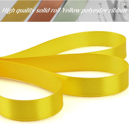1/2 inch, Yellow Ribbon for Gift Wrapping 50 Yards Perfect Wedding Party Wreath Sewing DIY Hair Accessories Decoration Floral Hair Balloons Other Projects