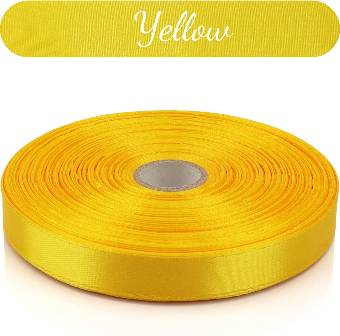1/2 inch, Yellow Ribbon for Gift Wrapping 50 Yards Perfect Wedding Party Wreath Sewing DIY Hair Accessories Decoration Floral Hair Balloons Other Projects