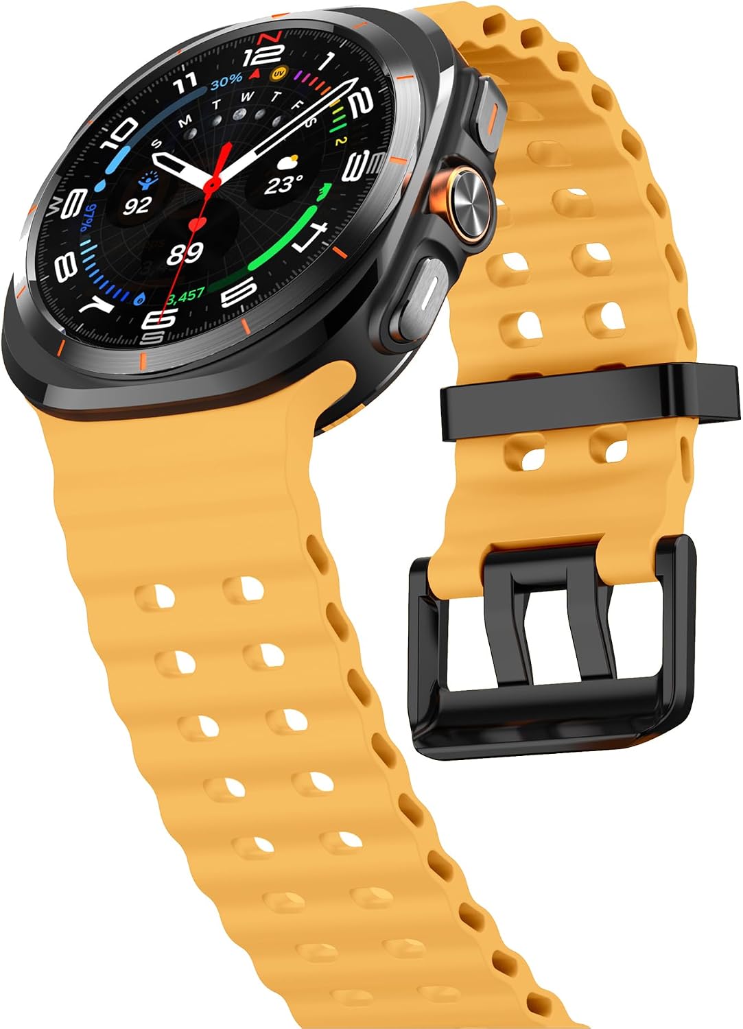Fit for Samsung Galaxy Watch Ultra 47mm （2024 2025） Bands, Soft Sport Silicone Strap Wristband Replacement Bracelet for Galaxy Watch Ultra 47mm 2025 Smart Watch