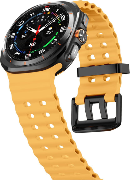 Fit for Samsung Galaxy Watch Ultra 47mm （2024 2025） Bands, Soft Sport Silicone Strap Wristband Replacement Bracelet for Galaxy Watch Ultra 47mm 2025 Smart Watch