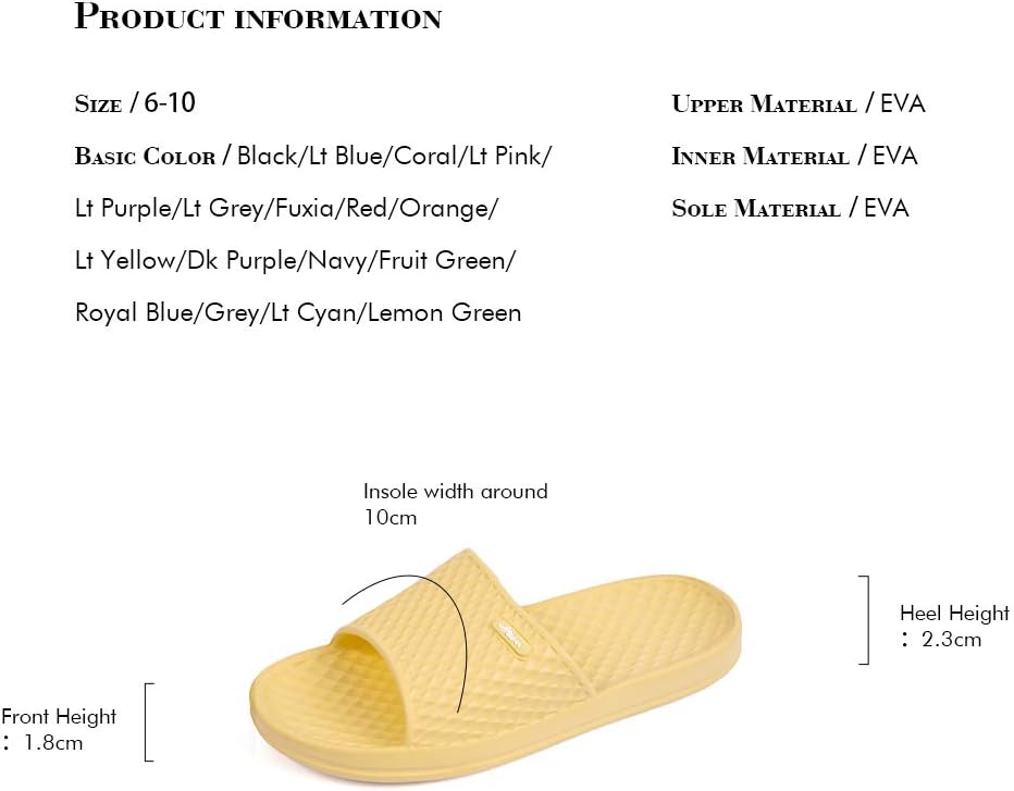 Womens Bathroom Shower Slippers Indoor Home Beach Non Slip Sandal
