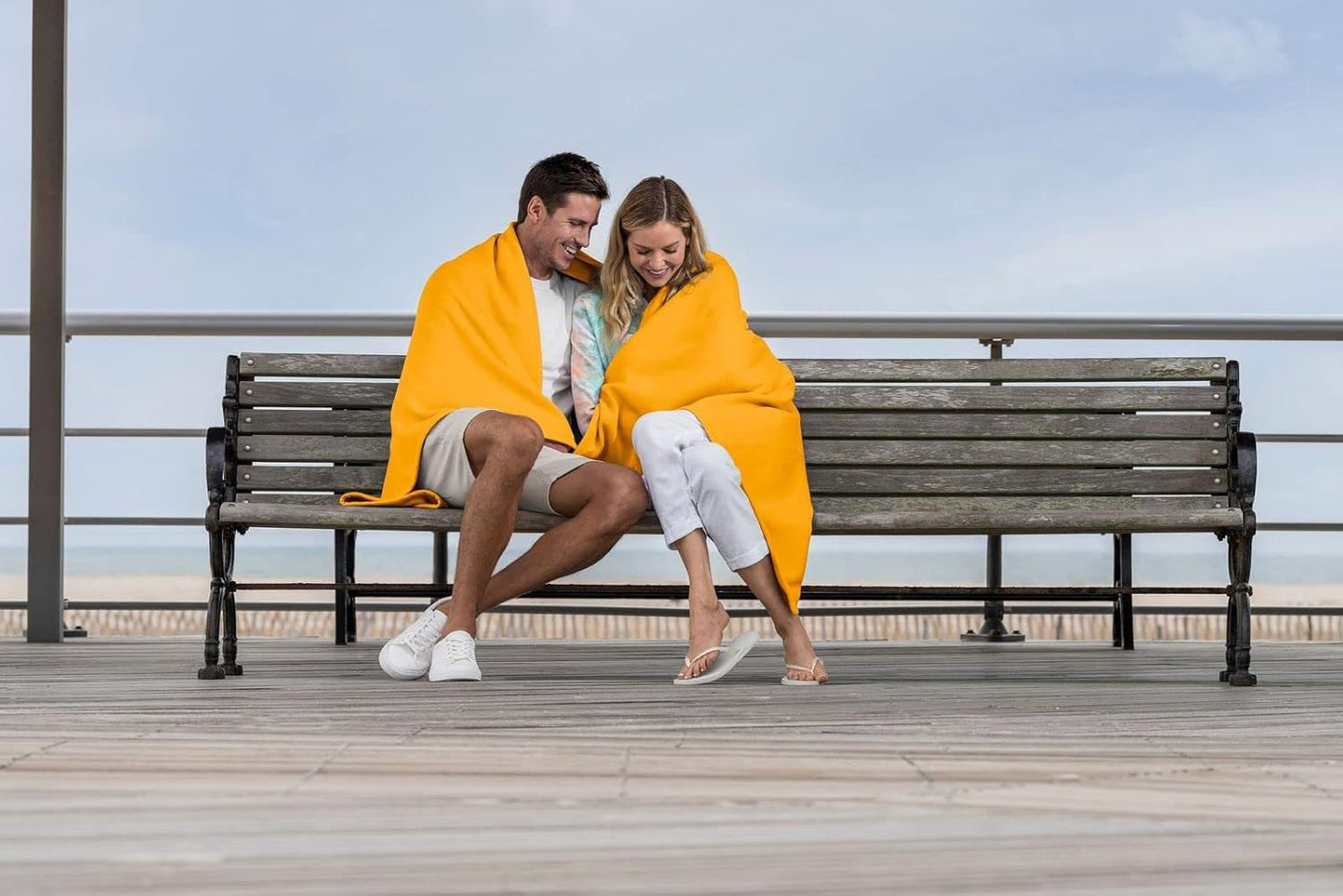 Lightweight Sweatshirt Blanket Throw – Warm & Cozy, Breathable Oversized Fleece Knit, Couch, Bed, Travel, Cold Nights, and Outdoors – Soft Light Weight Blanket 54" x 84" Soft Yellow