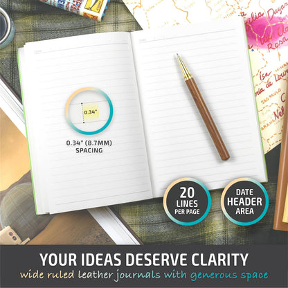 A5 Notebook Soft Cover Journal Lined, Medium Softcover Notebook Vegan Leather Journals for Men Women Writing, Ruled Thick Paper Flexible Junk Diary 256 Pages 2-Pack (Light Yellow)