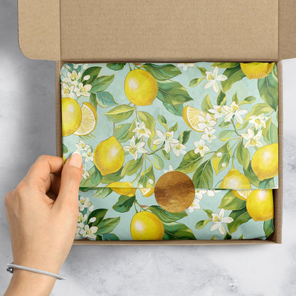 20" x 30" Printed Gift Tissue, Lemon Tree (24 Folded Sheets)