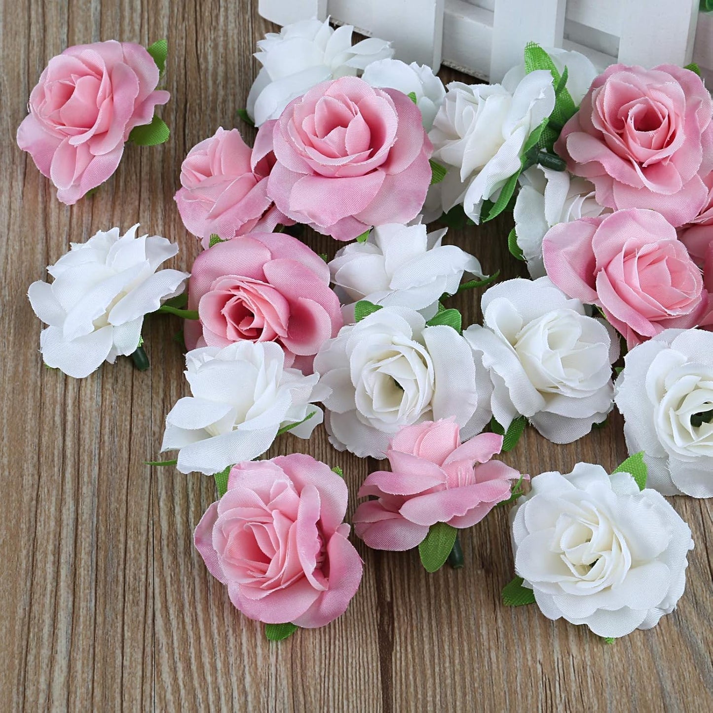 50pcs Mini Yellow Roses Artificial Flowers, 1.6" Silk Fake Roses | Small Faux Rose Buds Flower Heads for Decoration, Crafts, Cake Decor, Centerpieces, Home Decor