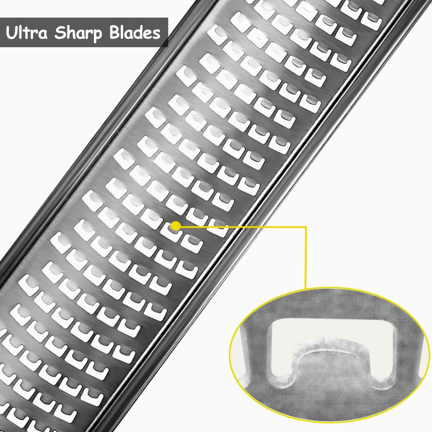 Lemon Zester, Cheese Grater, Parmesan Cheese, Ginger, Garlic, Nutmeg, Chocolate, Citrus, Lime Zester & Grater, Kitchen Tool with Razor-Sharp Stainless Steel Blade