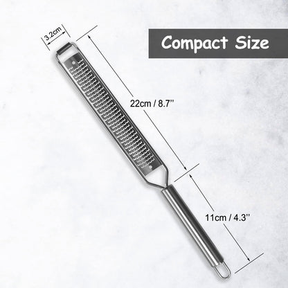 Lemon Zester, Cheese Grater, Parmesan Cheese, Ginger, Garlic, Nutmeg, Chocolate, Citrus, Lime Zester & Grater, Kitchen Tool with Razor-Sharp Stainless Steel Blade
