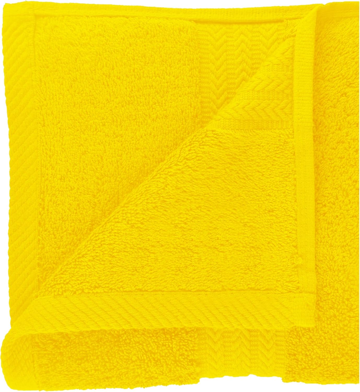 Large Bath Towels 24 x 50 Pack of 6 | Quick Dry and Highly Absorbent | 100% Cotton Terry Towels for Bathroom - Perfect for Shower - Pool and Spa - Luxury Soft Towels - Lemon Yellow