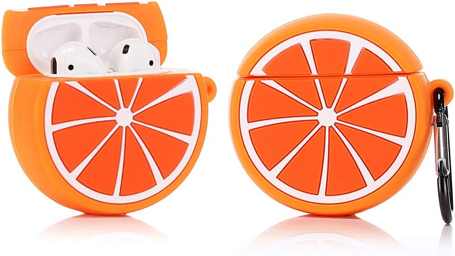 Silicone Case Compatible for Apple Airpods 1&2 Funny Cute Cover [Fruit and Vegetable Series](Lemon)