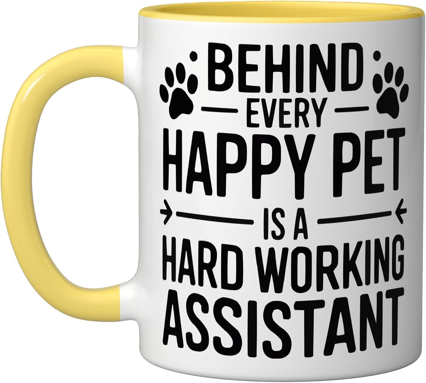 Veterinary Assistant Veterinarian Pet Animal Care Ceramic Mug, Yellow/White, 11oz