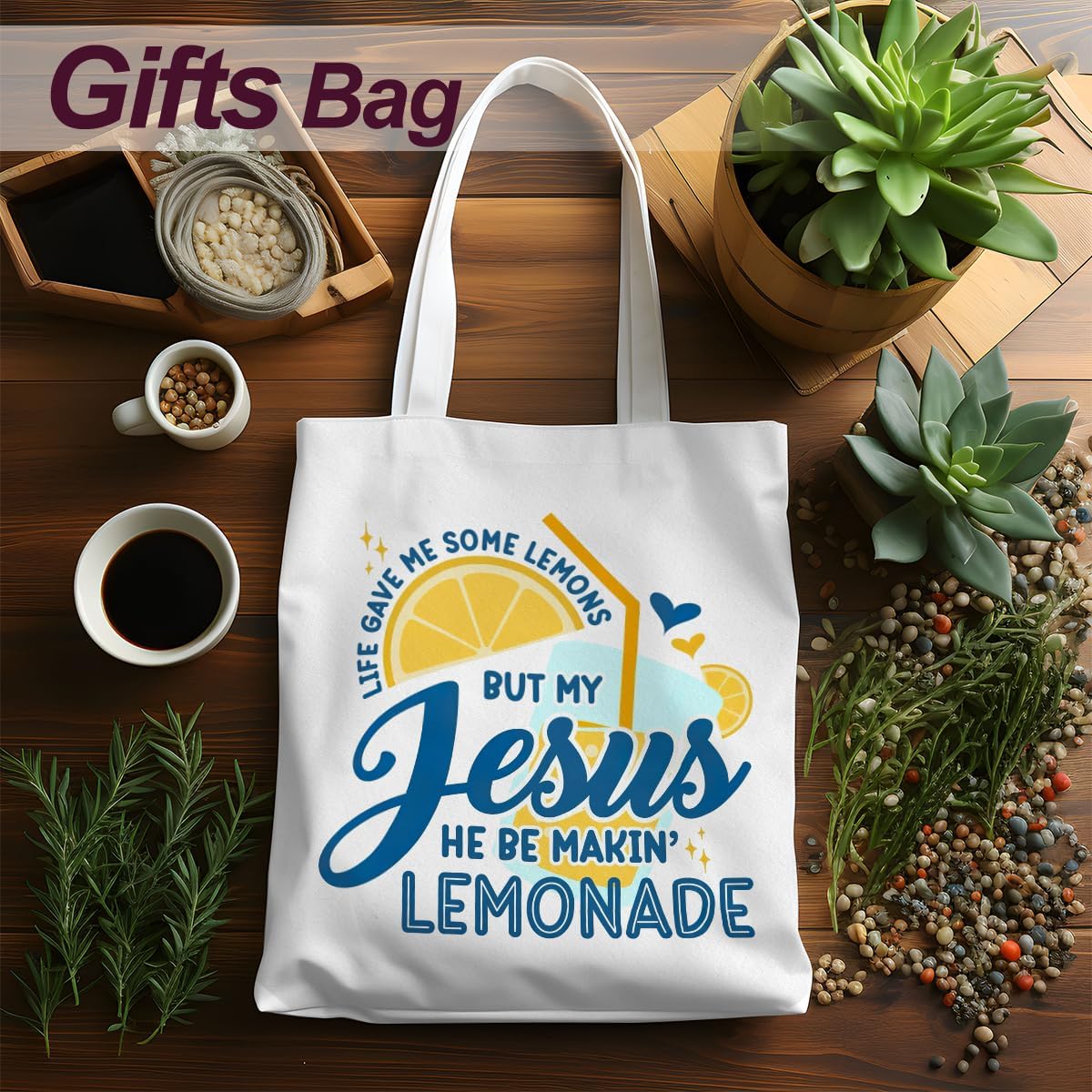 Tote Bag，Canvas Tote, Reusable Grocery Shopping Bag Aesthetic Shoulder Bag for Work, Beach, Camping 03
