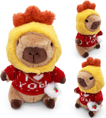 Capybara Plush Toy, Cute Stuffed Animals Kawaii Capibara Plush Pillow Christmas Birthday Easter Valentine's Day Gift for Kids Boys Girls (8 PCS Yellow)