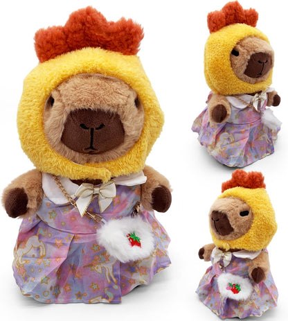 Capybara Plush Toy, Cute Stuffed Animals Kawaii Capibara Plush Pillow Christmas Birthday Easter Valentine's Day Gift for Kids Boys Girls (8 PCS Yellow)