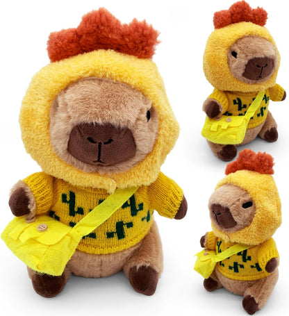 Capybara Plush Toy, Cute Stuffed Animals Kawaii Capibara Plush Pillow Christmas Birthday Easter Valentine's Day Gift for Kids Boys Girls (8 PCS Yellow)