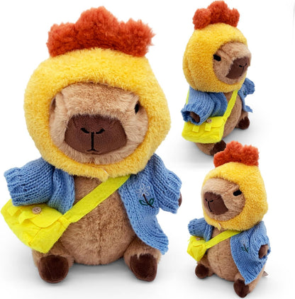 Capybara Plush Toy, Cute Stuffed Animals Kawaii Capibara Plush Pillow Christmas Birthday Easter Valentine's Day Gift for Kids Boys Girls (8 PCS Yellow)