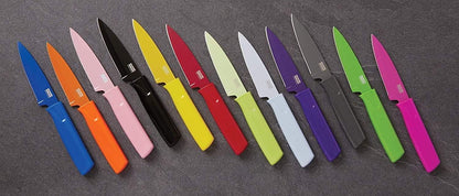 Colori® Paring Knife – 4 Inch Japanese Stainless Steel, Nonstick Blade, Ergonomic Handle & Sheath, Yellow