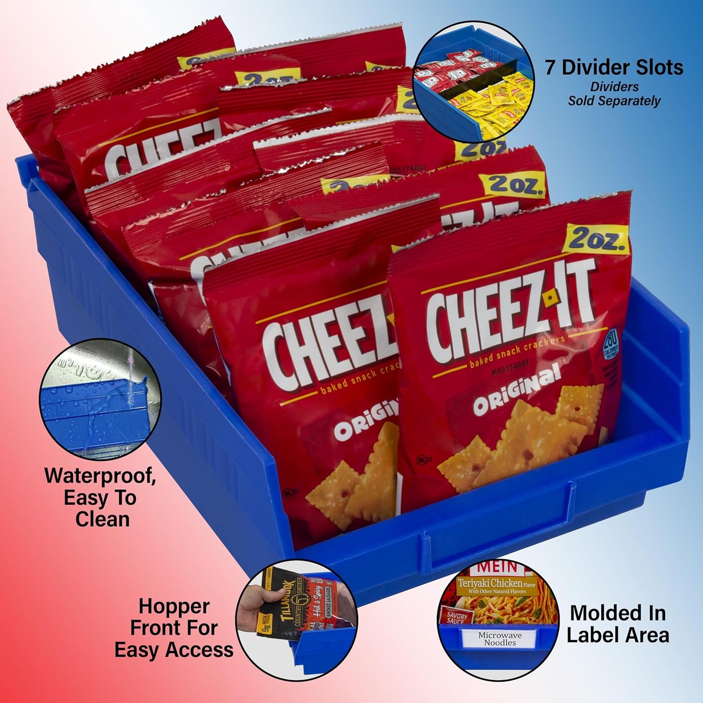 30150 Plastic Shelf Bins, Heavy Duty Storage Bins for Garage, Closet, and Drawer Organization, 12" x 8" x 4", Yellow, 12-Pack