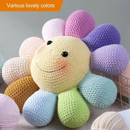 3PCS 3.5oz Chenille Yarn for Blankets Amigurumi: Soft Velvet Baby Yarn Blanket Knitting and Crocheting Bulky 5# Yarn 3 Skeins of 100g (Yellow)