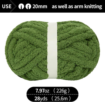 Yellow Chunky Chenille Yarn for Hand Knitting Blanket (8 Pack, Total 64oz) - Shed-Resistant Fluffy Jumbo Yarn for Crocheting, Super Bulky Big Yarn for DIY Throw, Pre-Wound & Tangle-Free